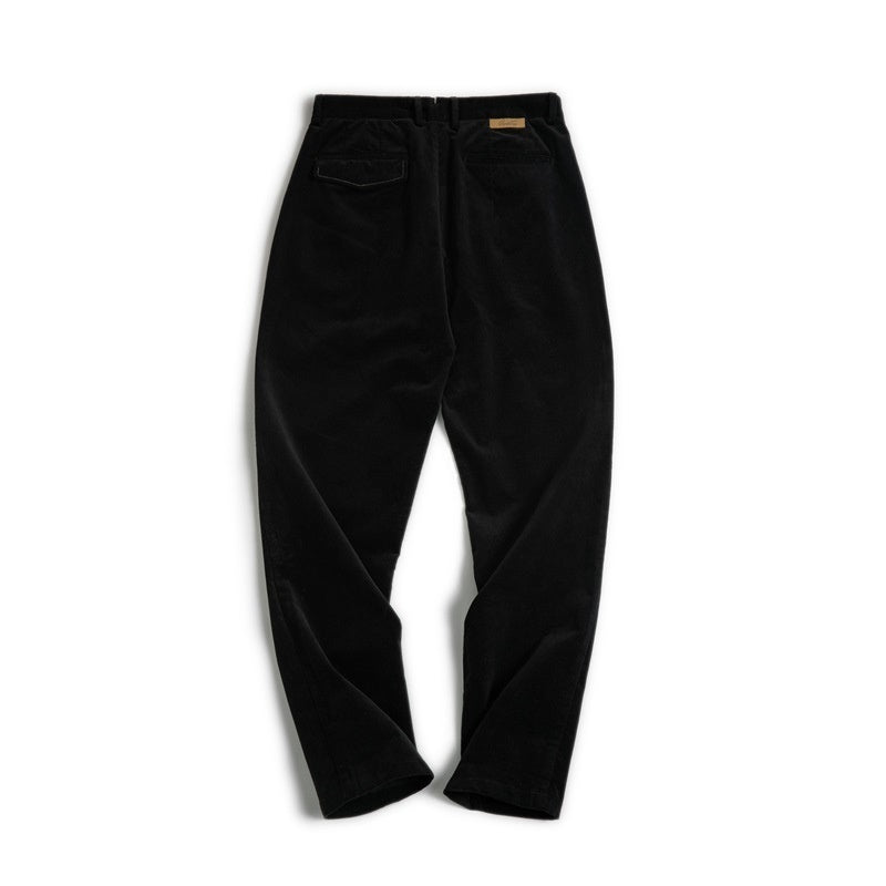 Retro Khaki Corduroy Casual Pants Straight Autumn