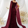 Vestito Gonna Paillettes Rete Spacco Abito a Sirena