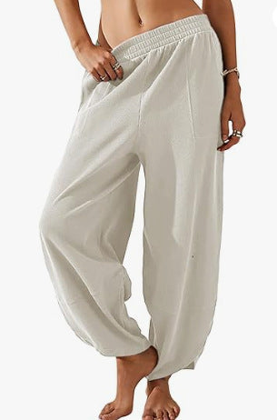 Women's Cotton And Linen Loose Wide-leg Pants Casual