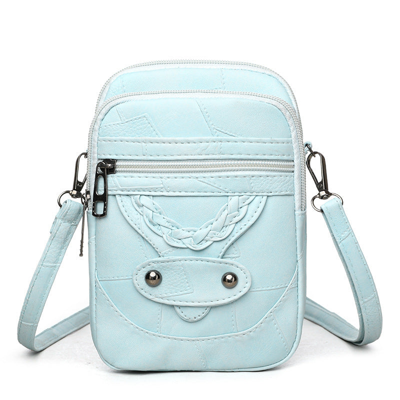 Mobile Phone Bag Soft Leather Fashionable Retro