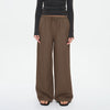 Women's Waist Drawstring Straight-leg Trousers Casual Pants