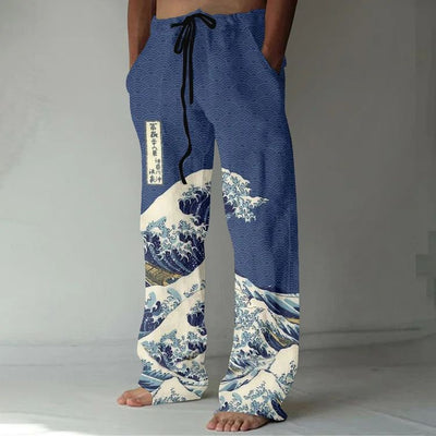 Casual Straight-leg Loose Drawstring Trousers