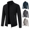 Men's Business Casual Velvet Padded Plus Size Cardigan Sweater