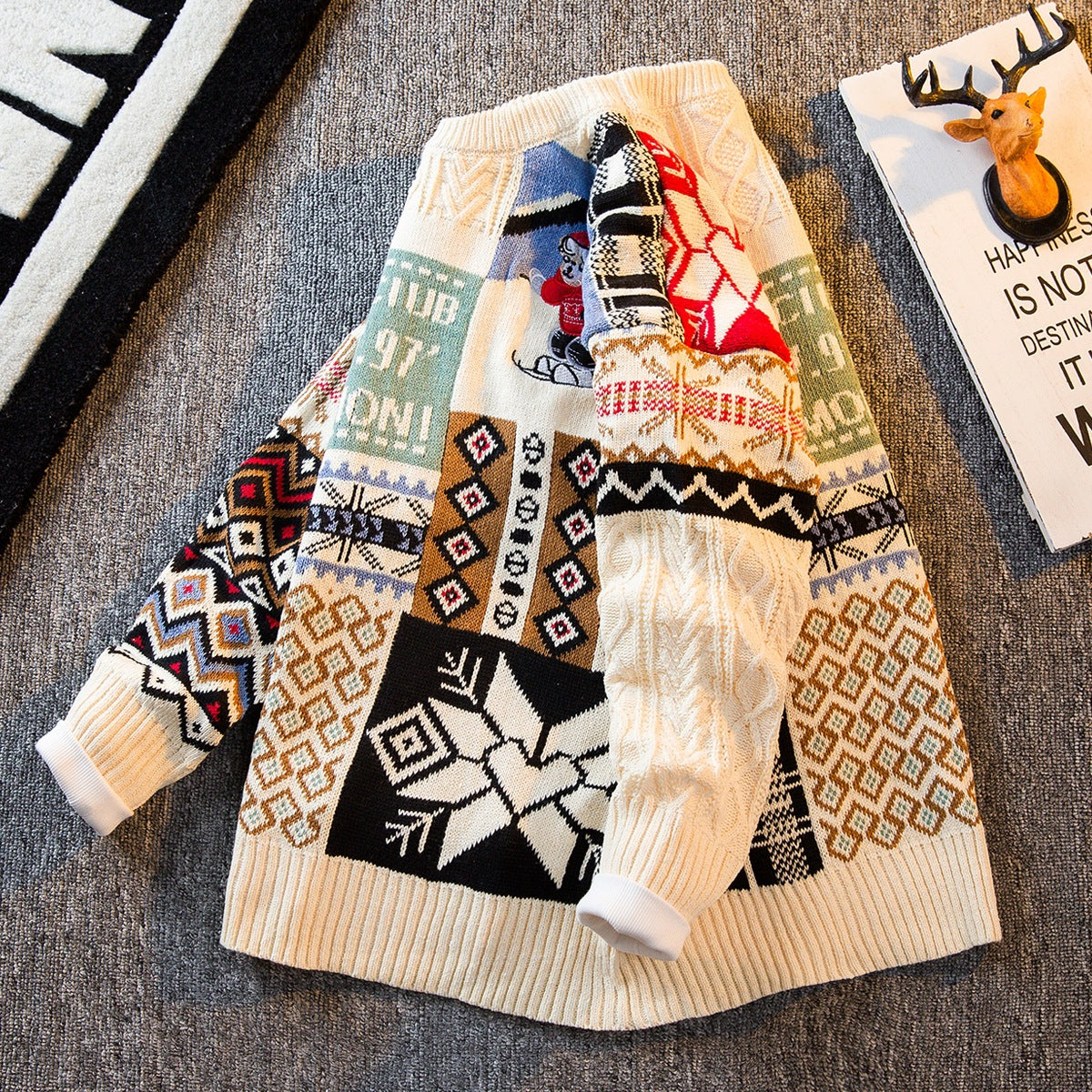 Heavy Velvet Thickening Sweater Men's Winter Fashionable Coat