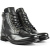 Knight Series Two-tone Side Zipper Leather Boots