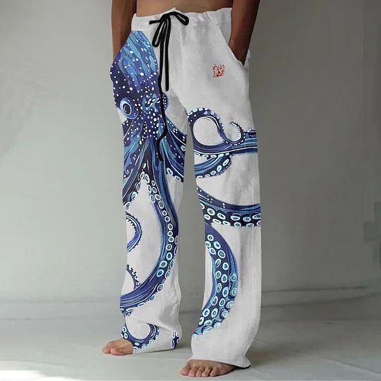 Casual Straight-leg Loose Drawstring Trousers