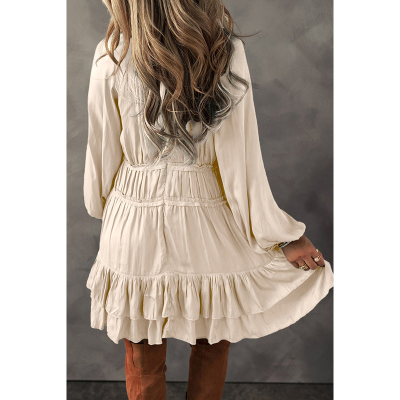 Fashion Pleating Lotus Leaf Skirt Women