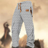 Printed Drawstring Men's Casual Pants