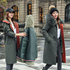 Women's Long Two-way Cotton-padded Clothes Fleece Trench Coat