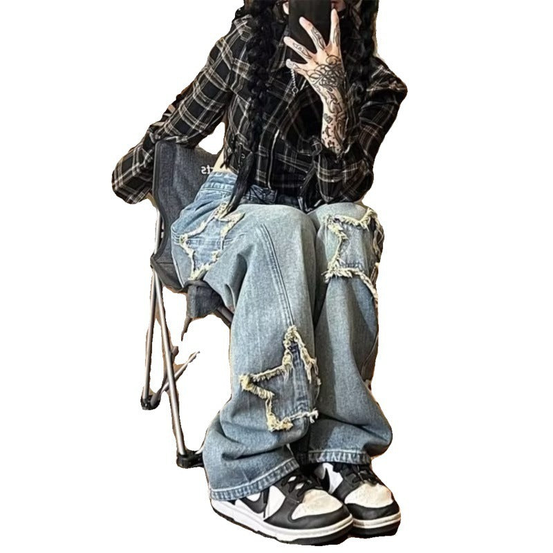 Personality Jeans Women's Fashion Cool Design Sense