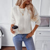 European And American Fashion Round Neck Twist Knit Sweater Pullover Long Sleeve