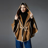 New Double-faced Woolen Goods Hooded Shawl