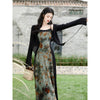 Retro National Style Beautiful Printed Tie-dye Dress Women's Two-piece Set