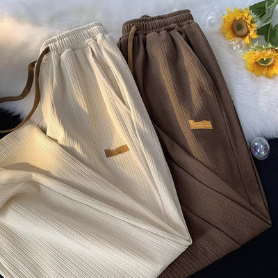 Summer Thin Ice Silk High-grade Wide-leg Pants Loose Casual