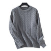 European And American Fashion Round Neck Twist Knit Sweater Pullover Long Sleeve