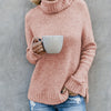 European And American Long Sleeve Turtleneck Solid Women's Sweater