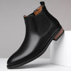Chelsea Men's High-top Casual Business Wear Pointed Leather Boots