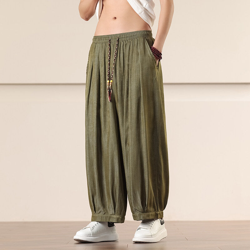 Casual Men's Retro Loose Plus Size Harem Pants