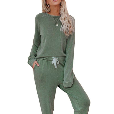 Home Long-sleeved Trousers Ladies Two-piece Set