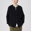 Men's Round Neck Loose Casual Trend Coat Black Sweater