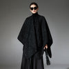 Black Paillette Classic Style Wool Shawl