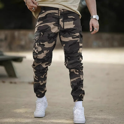European Size American Retro Multi-pocket Camouflage Cargo Pants