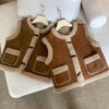 Lamb Fur And Fur All-matching Cute Anti-aging Horn Button Vest