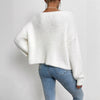 Women's Elegant Cardigan Sweater Solid Color And V-neck Fashion Bead Knitwear Coat