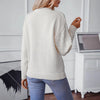 European And American Fashion Round Neck Twist Knit Sweater Pullover Long Sleeve