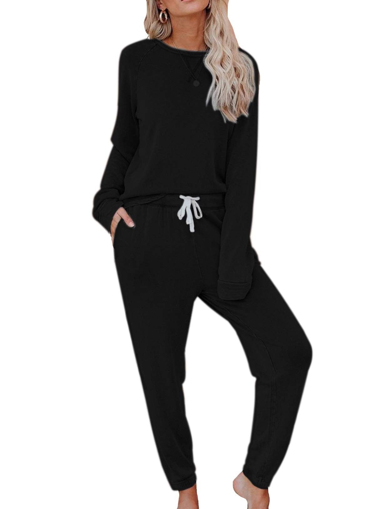 Home Long-sleeved Trousers Ladies Two-piece Set