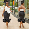 Women's Wear Sleeveless Tube Top Bow Hip Skirt Two-piece Set