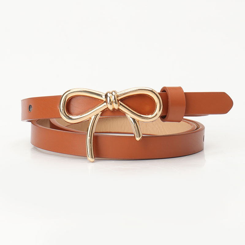 New Sweet Girl Bow Women's Light Luxury Flawless Finish Belt