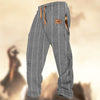 Printed Drawstring Men's Casual Pants