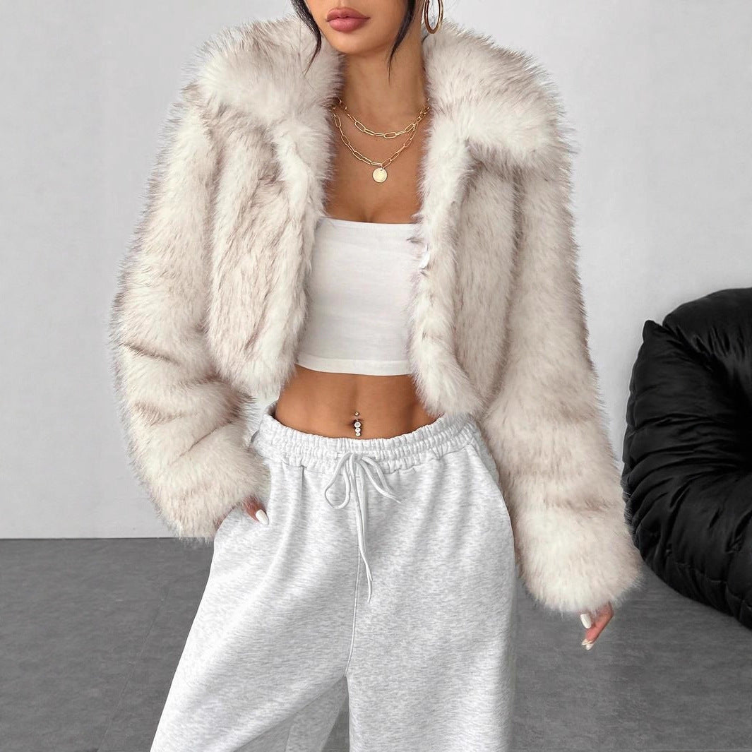 New Fox Fur Fashion Thick Warm Fur Coat