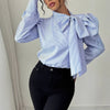 Elegant Bow Collar Long Sleeve Women's Blouse