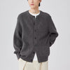 Men's Round Neck Loose Casual Trend Coat Black Sweater