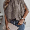 Casual Fashion Printing Split Batwing Sleeve Top