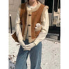 Lamb Fur And Fur All-matching Cute Anti-aging Horn Button Vest