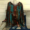 Casual Versatile Geometric Round Neck Long Sleeve Top