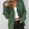 Solid Color Hooded Single-breasted Sweater