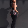 Vintage Gothic Fashion Embroidered Casual Jeans High Waist