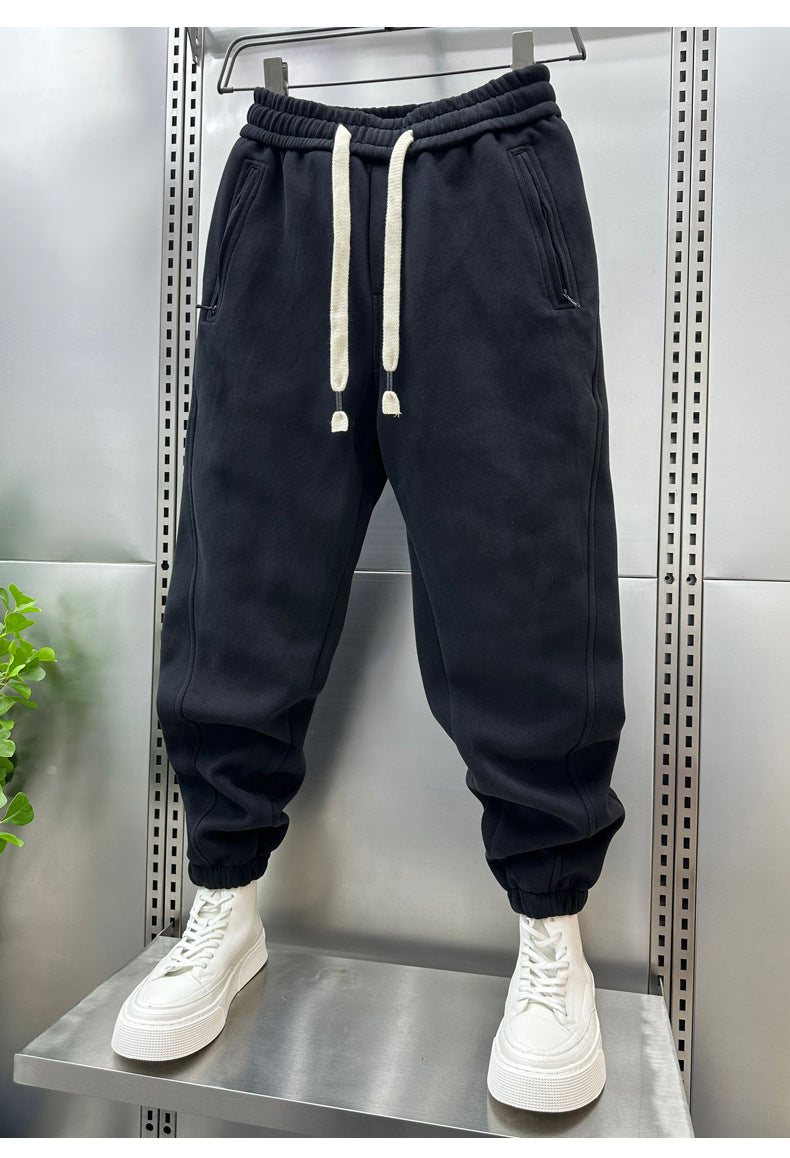 Summer Men's Pocket Zipper Ankle-tied Track Sweatpants