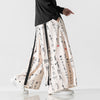 Ice Silk Draping Character Printed Wide-leg Pants For Men