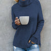 European And American Long Sleeve Turtleneck Solid Women's Sweater