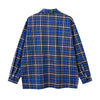 Embroidered Button Plaid Long-sleeved Shirt For Boys