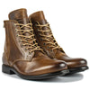 Knight Series Two-tone Side Zipper Leather Boots