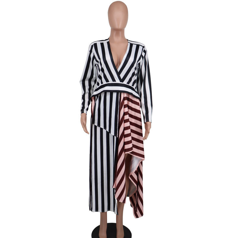 Loose Striped Dress Design Foreign Trade Casual Dress