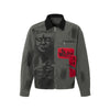 Real Shot American Retro Red And Black Patch Detroit Jacket