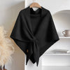 Winter Triangular Shawl INS Solid Color Soft Thickened Knitted Neck Wrap Korean Version Warm Shawl For Women
