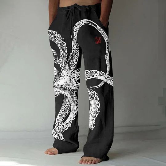 Casual Straight-leg Loose Drawstring Trousers